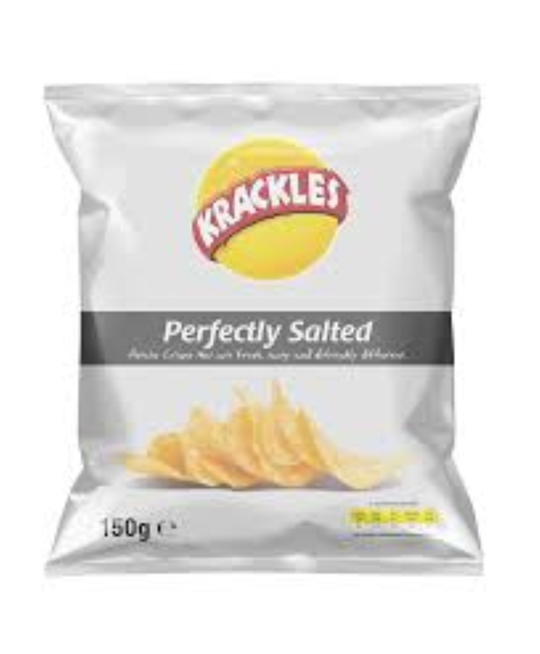 KRACKLES KETTLE CHIPS PERFECTLY SALTED 150G